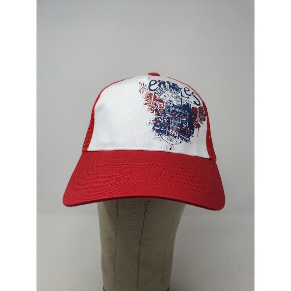 Screaming Eagles Meshback Snapback Trucker Hat OSFA Red & White - Picture 2 of 10